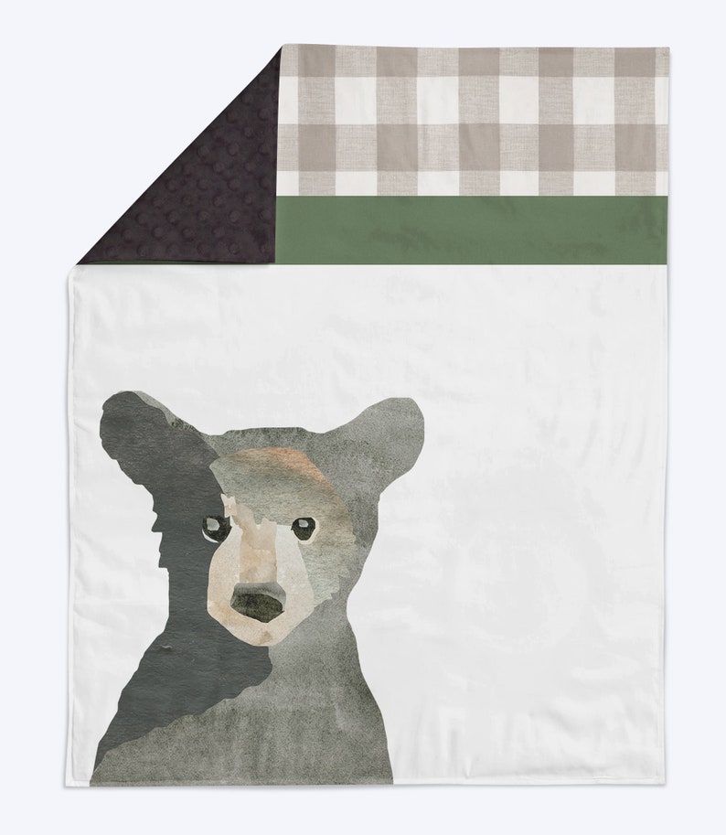 Bear Nursery Bedding Boy Crib Set Baby Bear Blanket Brown Etsy