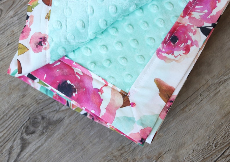 Floral Crib Bedding Baby Girl Nursery Crib Set Magenta Etsy