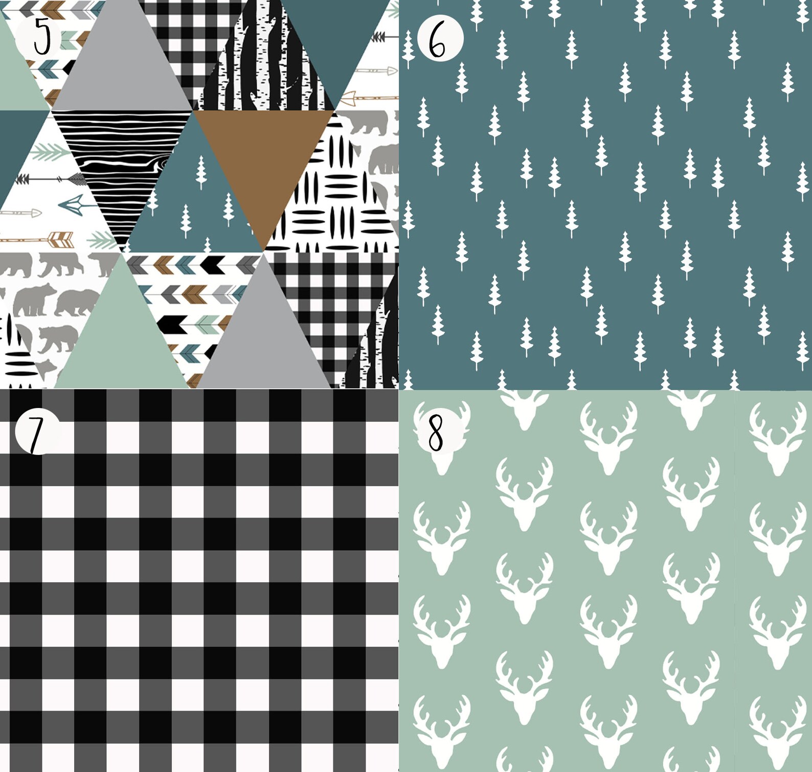 Woodlands Baby Bedding Fabric Options Crib Bedding Set Bear Etsy