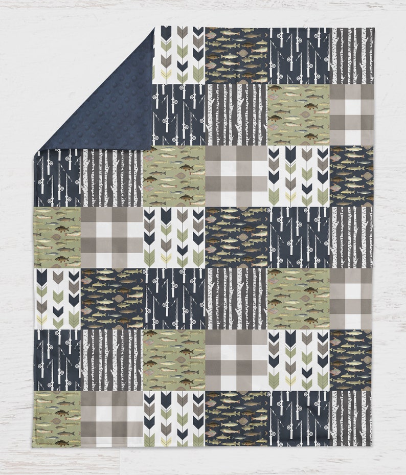 Fishing Crib Bedding Set for Baby Boy Nursery Woodland Etsy Canada
