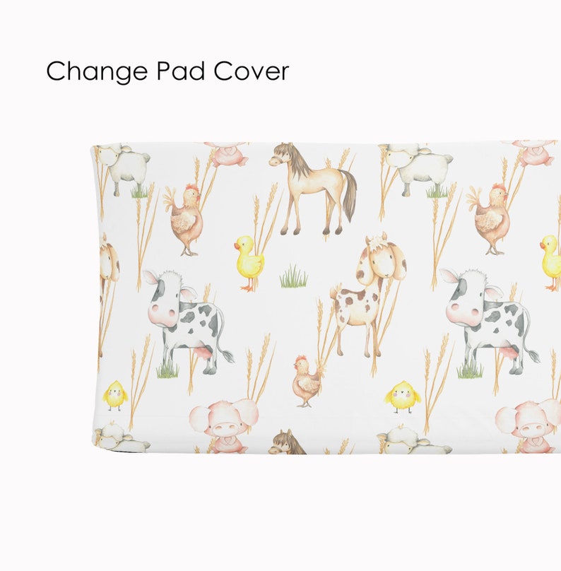 Barnyard Crib Bedding Set Farm Animal Nursery Gender Neutral Etsy Canada