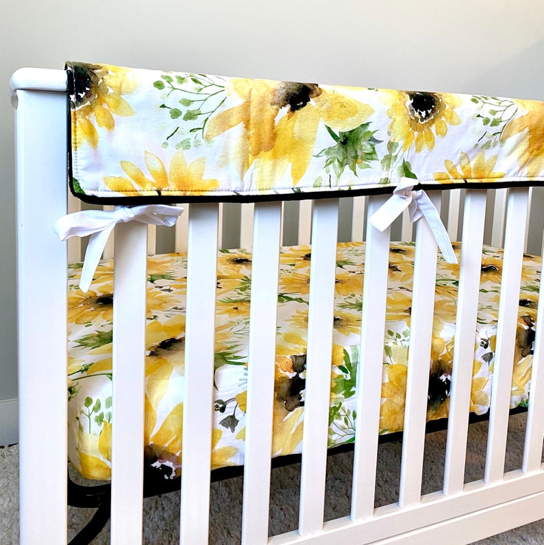 Sunflower Crib Bedding Set for Baby Girl Nursery Yellow and Etsy