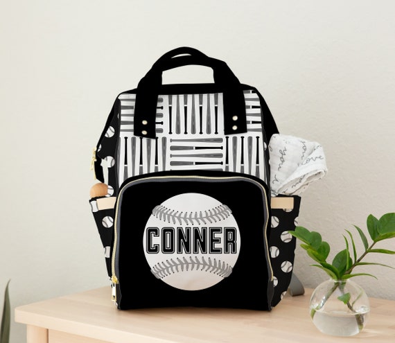 Personalized Diaper Bag Baby Boy Baseball Custom Diaper Bag Backpack for Boys Baby Name Shower Gift Etsy