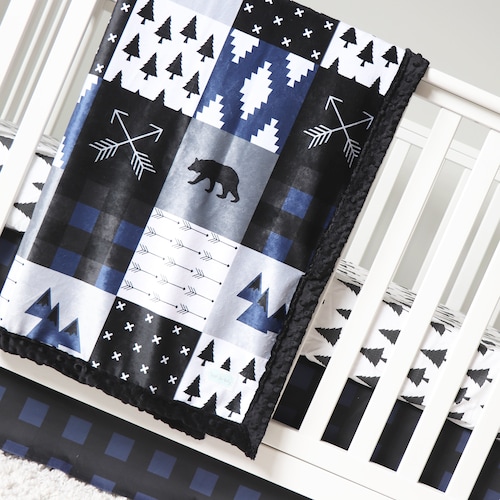 Boy Woodland Nursery Baby Bedding Set Bear Fox and Deer Etsy