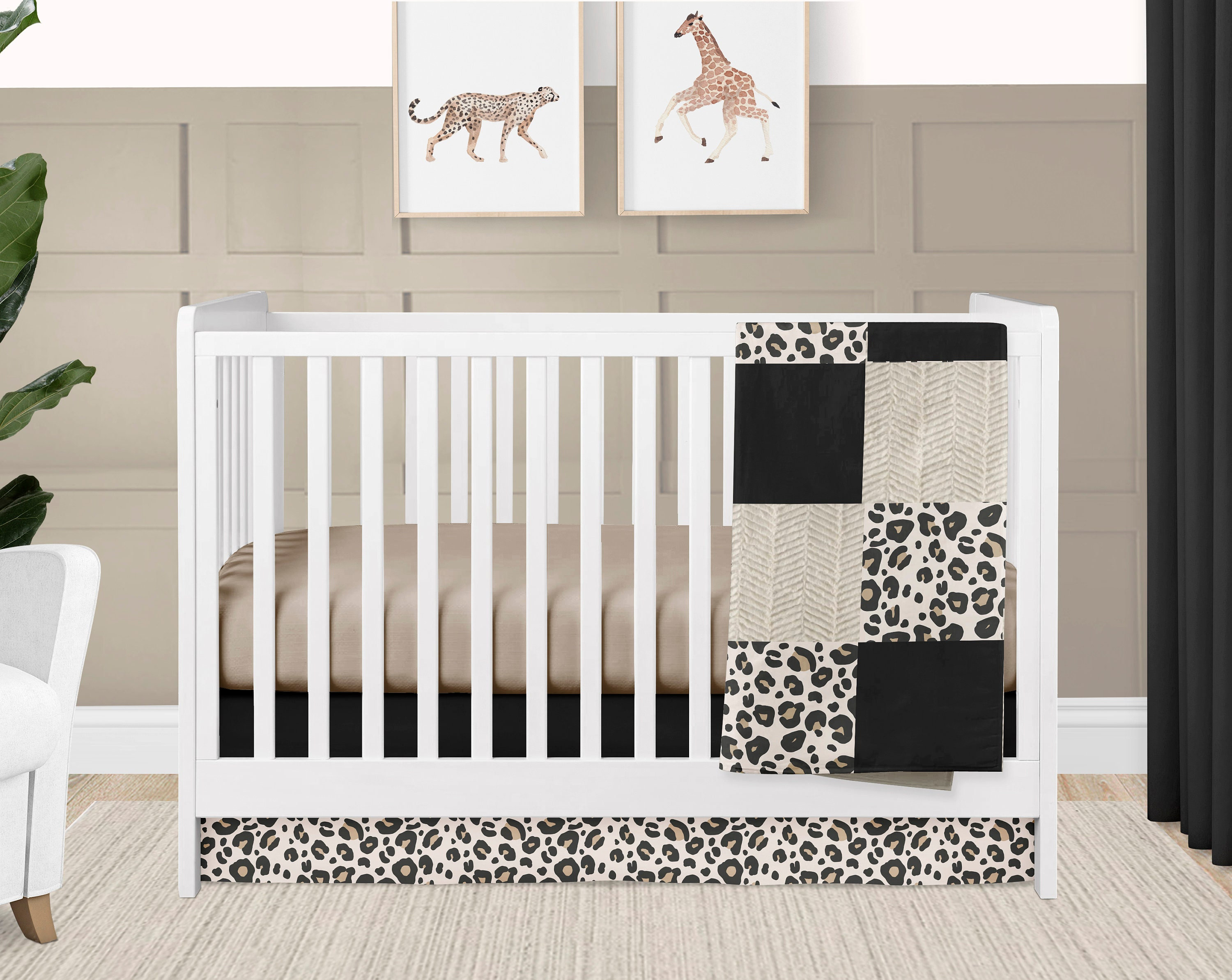 Black and white nursery bedding sale