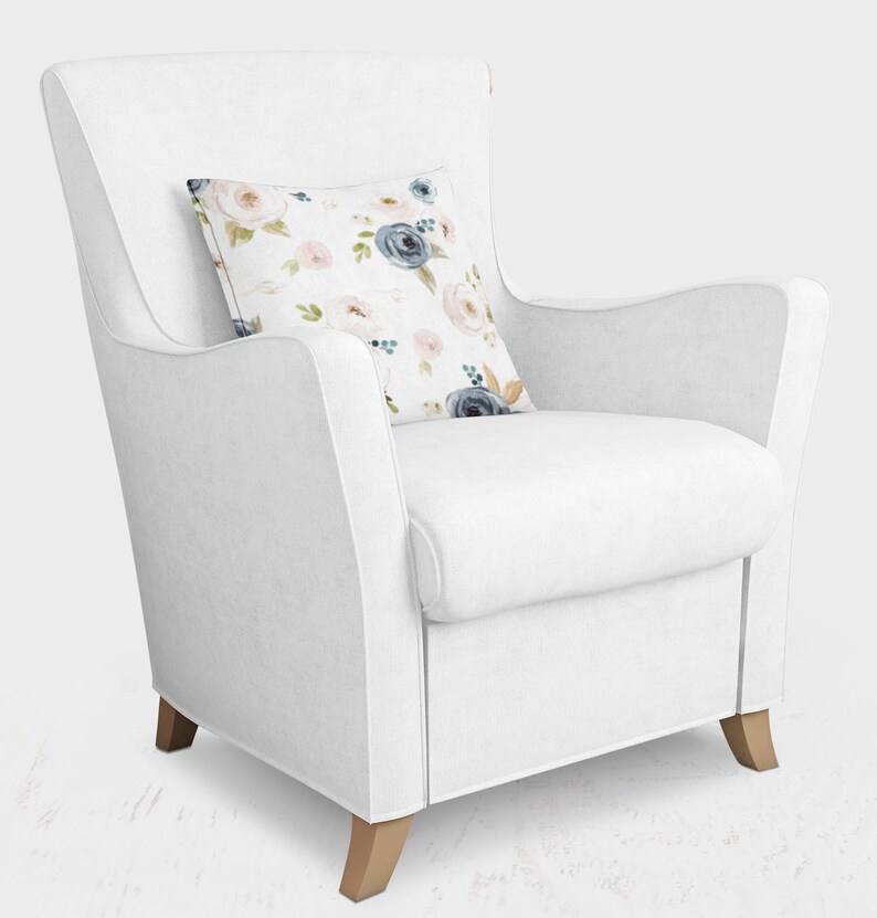 Floral Baby Girl Crib Bedding Set Navy Blue and Pink ...