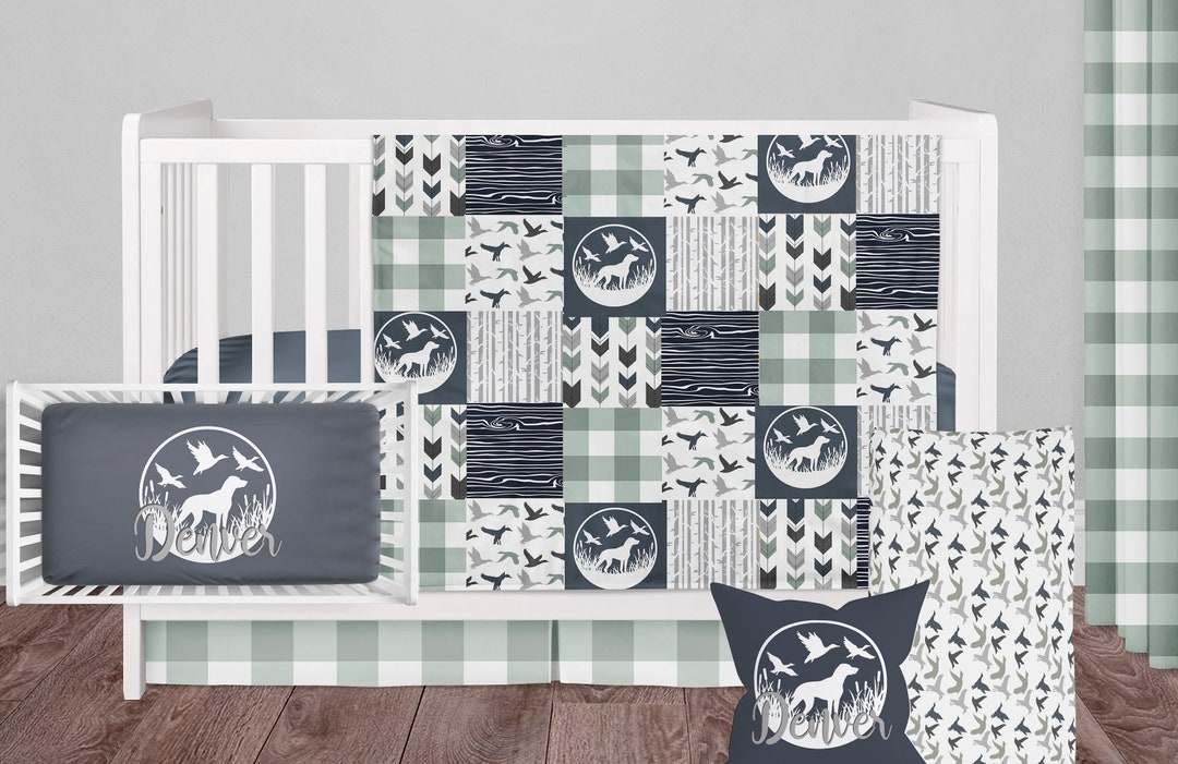 Duck Hunting Baby Bedding, Boy Nursery Duck Theme, Crib Set Baby Boy