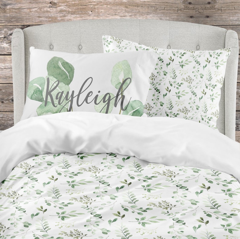 Greenery Crib Bedding Set Leaf Baby Nursery Tan Plaid Crib Etsy Canada