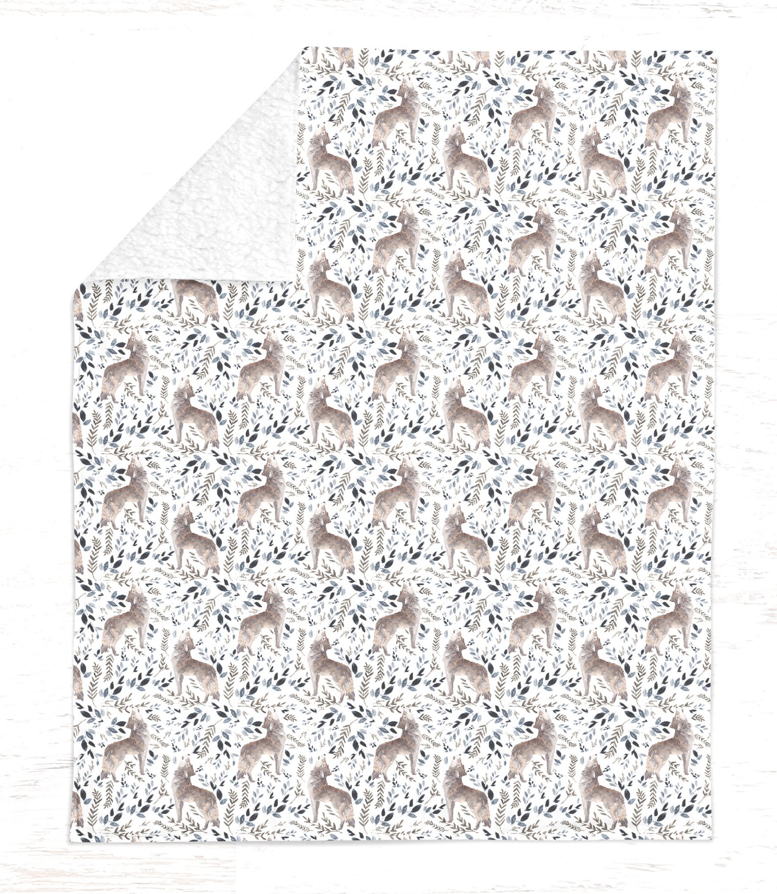 Wolf Crib Bedding Set for Baby Boy Nursery Set Woodland Etsy