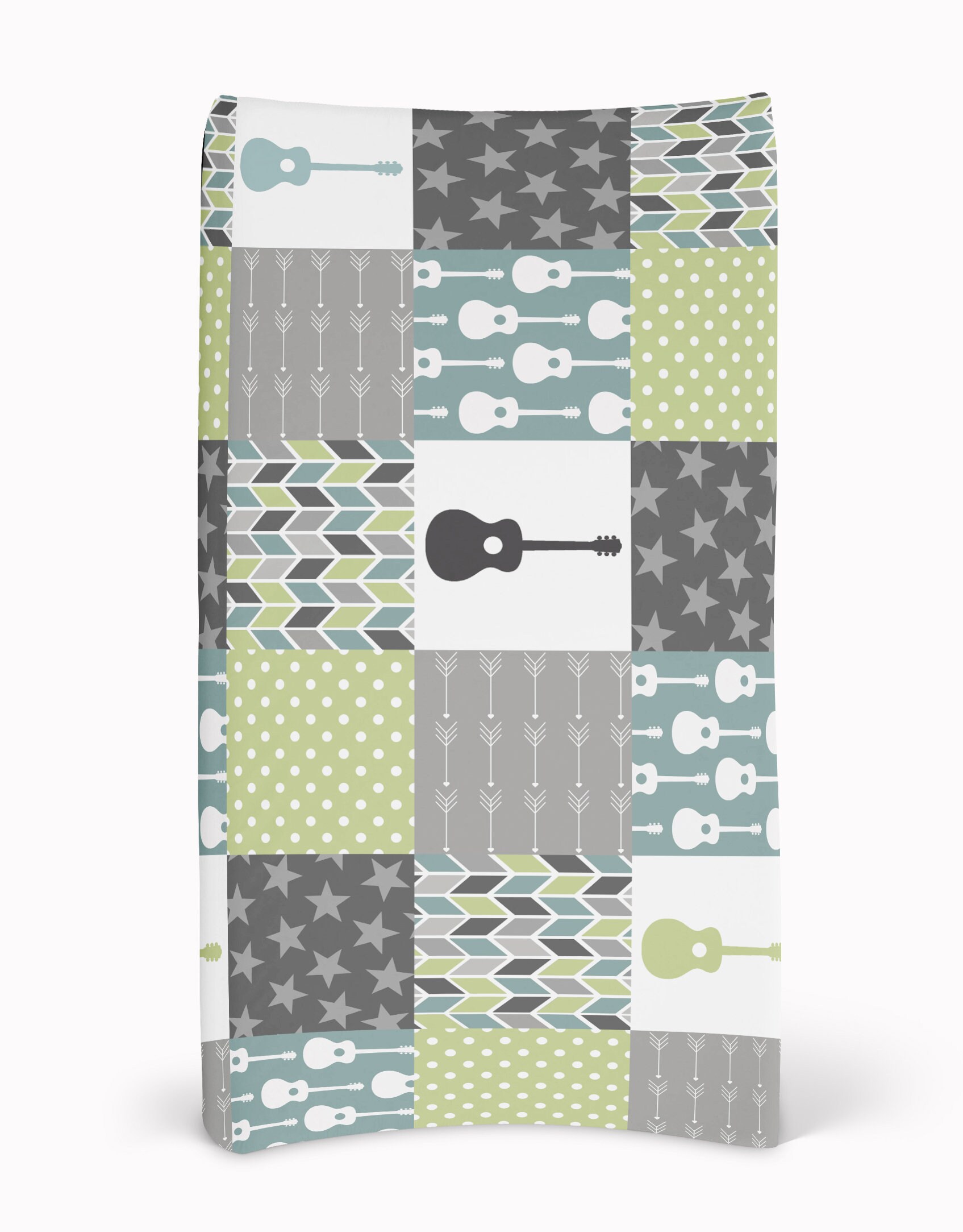 Guitar Baby Crib Bedding Set Music Nursery Theme Blue and Etsy