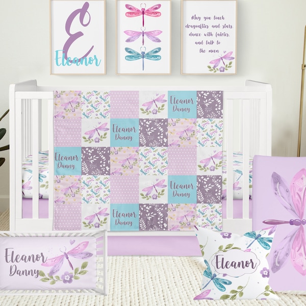 Purple Crib Bedding Etsy