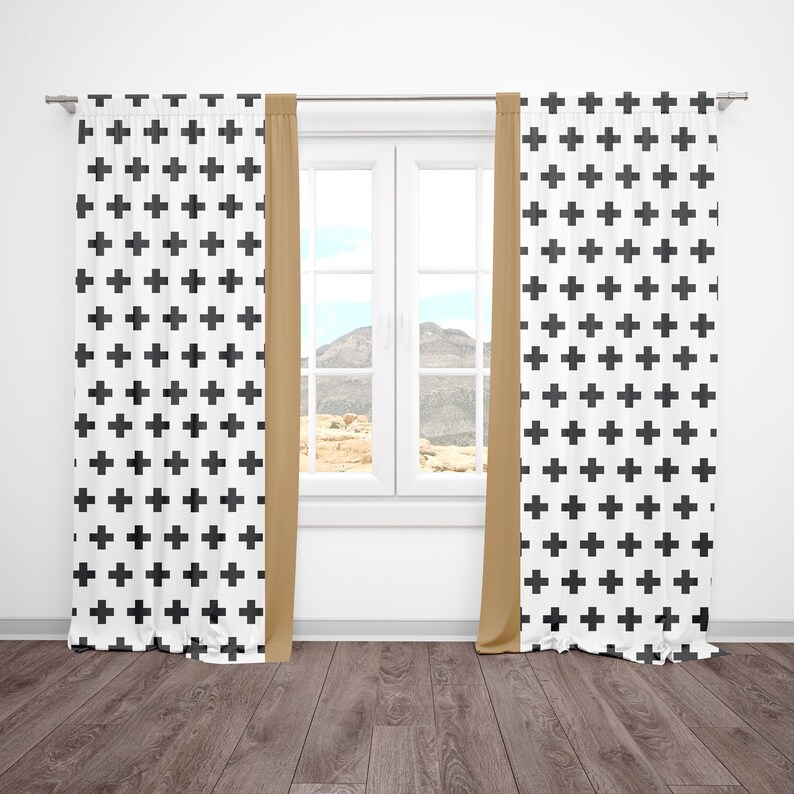 Modern Crib Bedding Set in Black White and Gold Stripes and Etsy