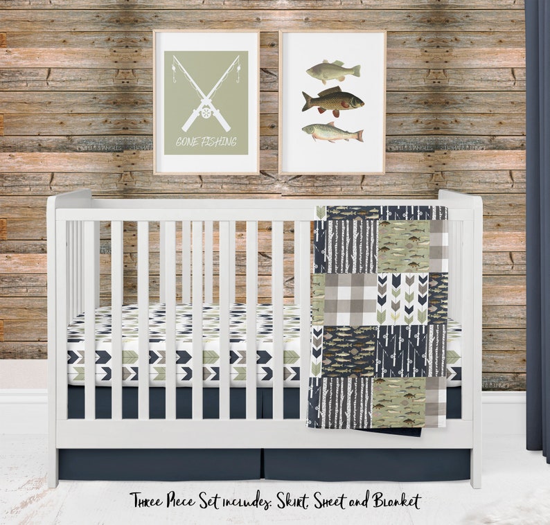 Crib Bedding for Baby Boy Nursery Fish Crib Set Gone ...