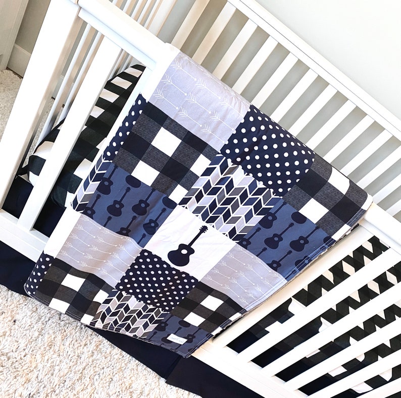 Baby Bedding Rock and Roll Crib Bedding Sets Guitar Nursery Etsy Canada