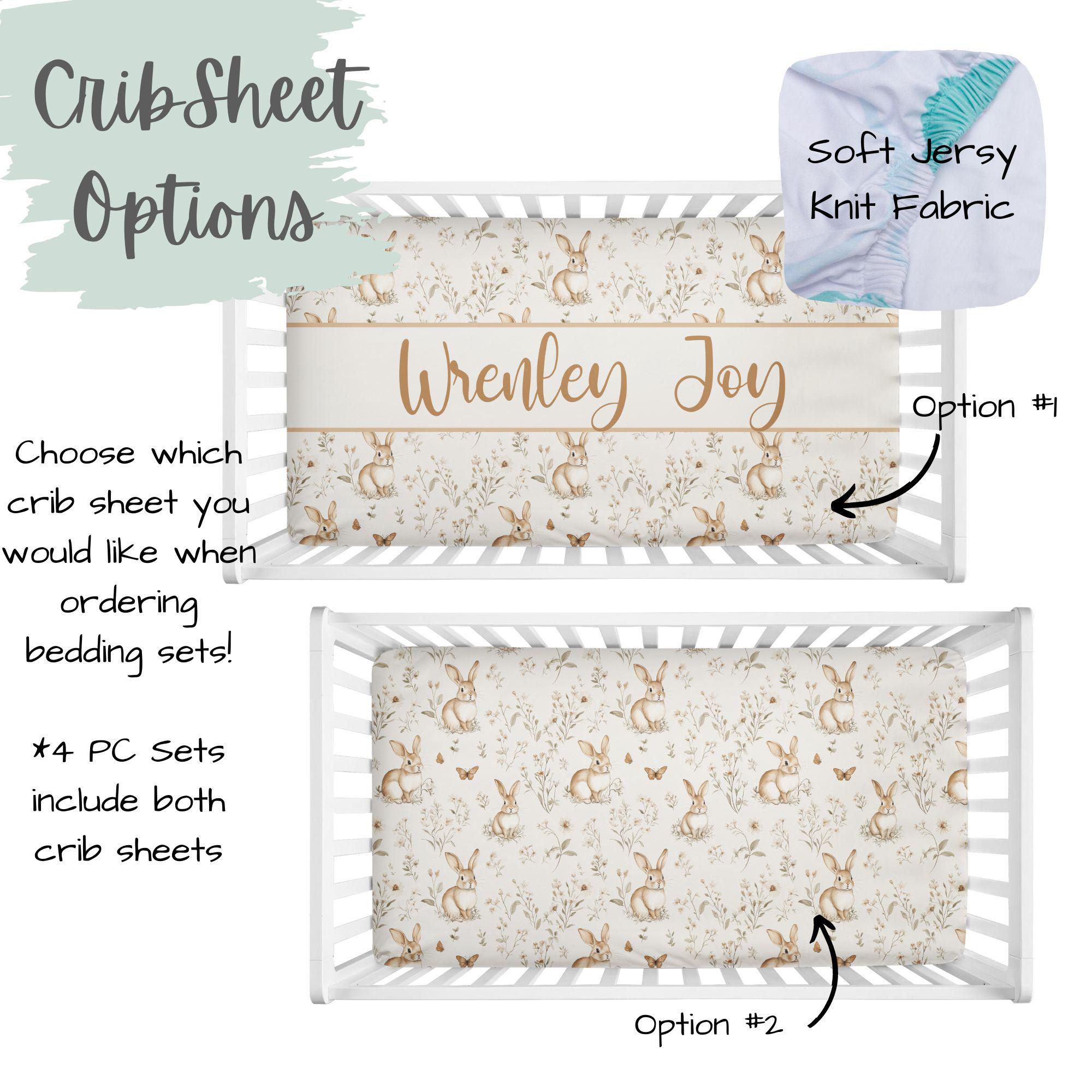 Woodland Nursery Decor Peter Rabbit Crib Bedding Set Girl, Floral