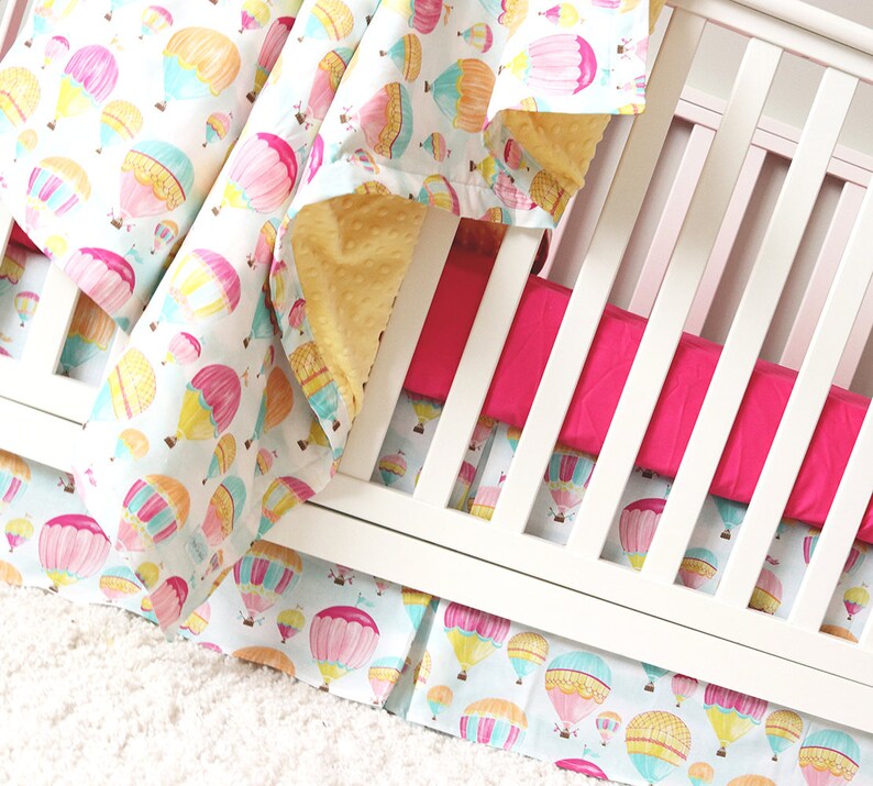 Hot Air Balloon Crib Bedding Vintage Balloon Nursery Theme Etsy