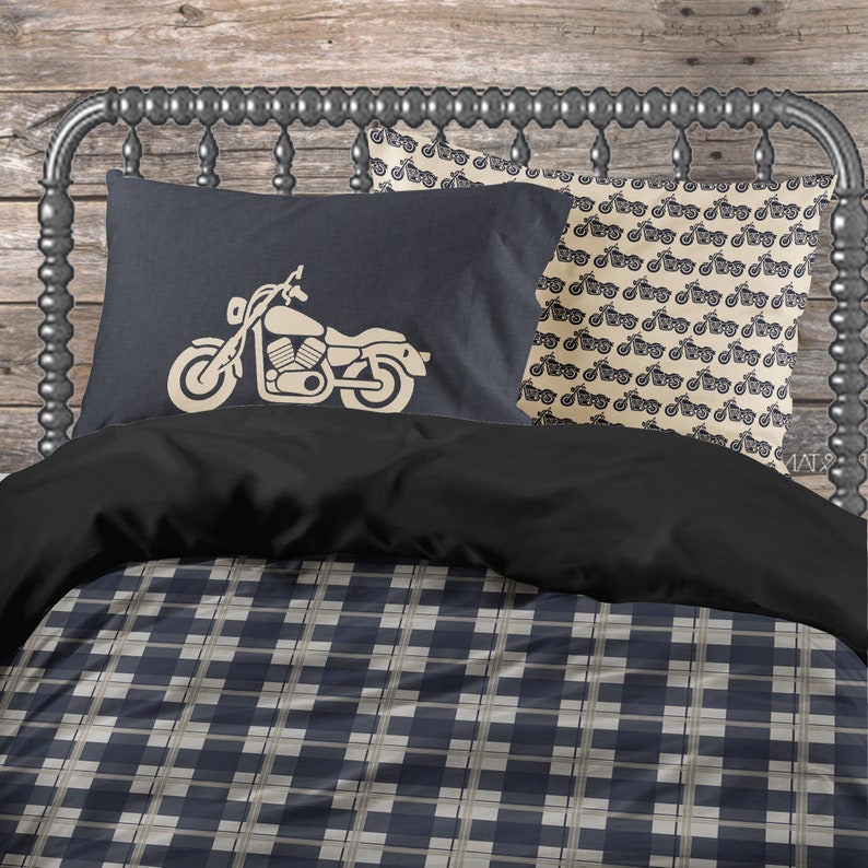 Motorcycle Boy Crib Bedding Set Baby Nursery Motorbike Etsy