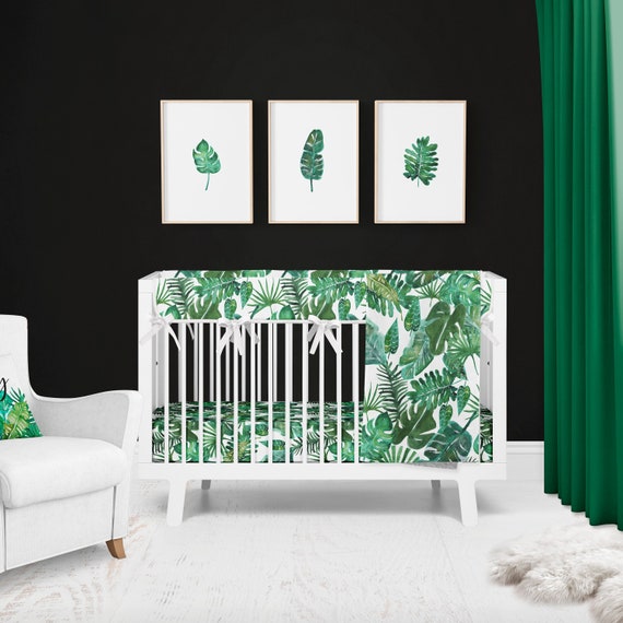 palm leaf crib sheet