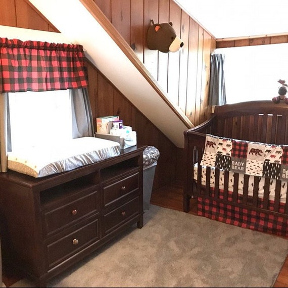 lumberjack crib bedding sets