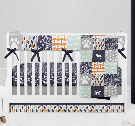 Crib Bedding For Puppy Dog Baby Nursery Theme Crib Bedding Etsy