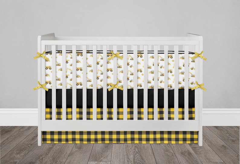 Construction Baby Boy Crib Bedding Set Personalized Dump Etsy