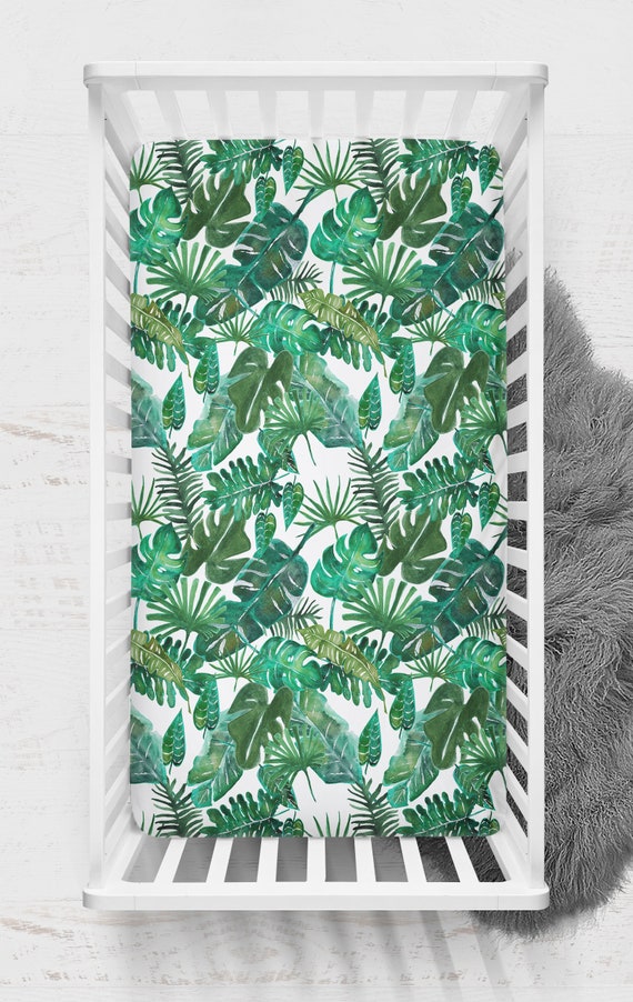 palm leaf crib sheet