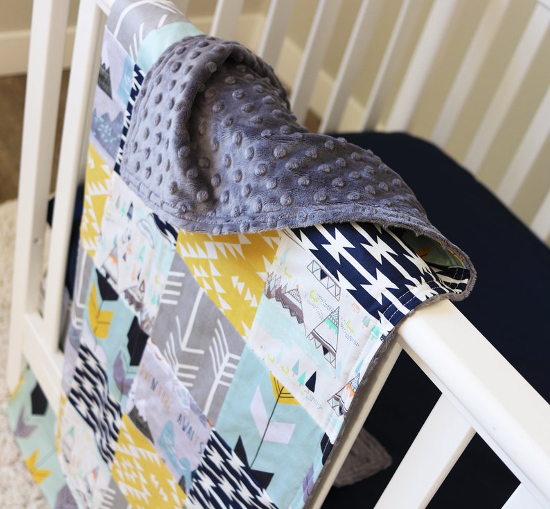 Woodland Crib Bedding Set for Baby Boy Mountain Adventure Etsy