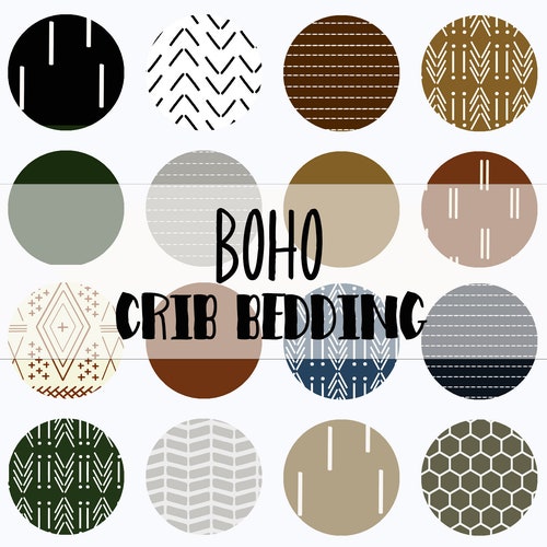 Boho Crib Bedding Baby Nursery Bedding Etsy
