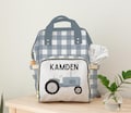 Tractor Diaper Bag Backpack: Personalized Baby Boy Gift