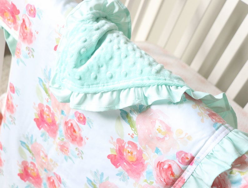 Baby Girl Bedding Floral Girl Nursery Bedding Set Watercolor Etsy
