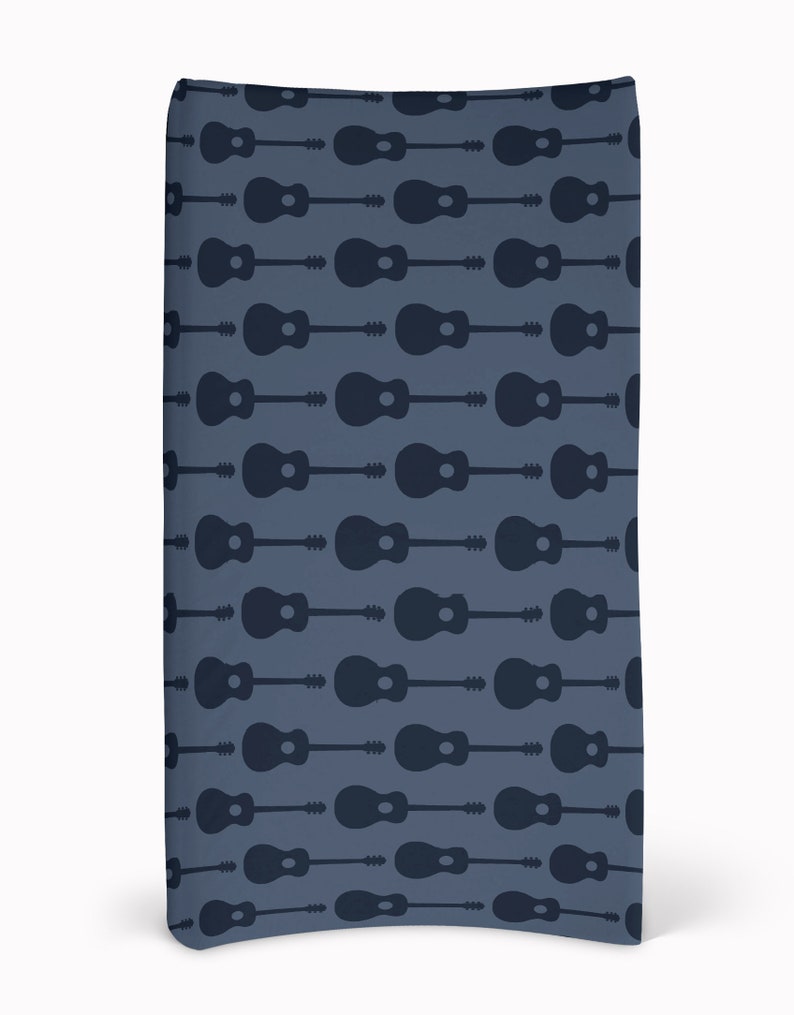 Crib Bedding Set Guitar Themed Baby Boy Nursery Blue Black Etsy