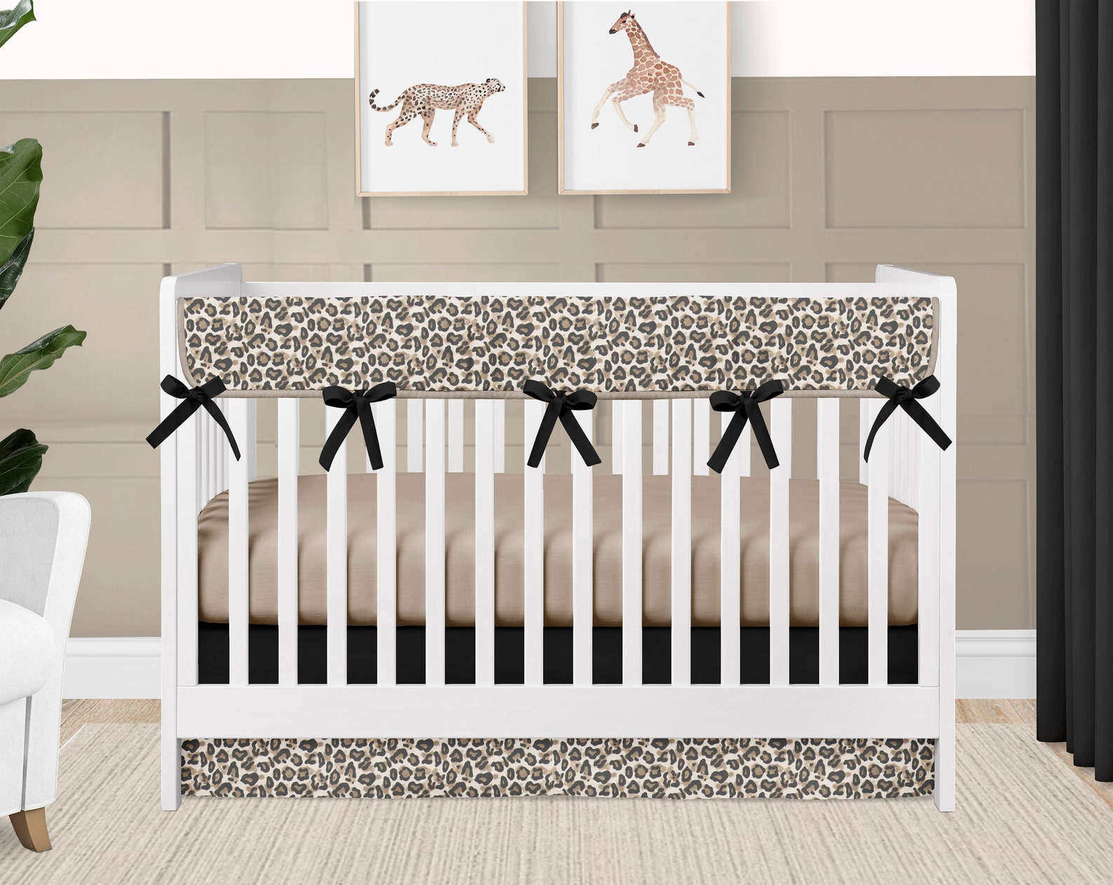 Crib Bedding Set Cheetah Jungle Nursery Animal Print Baby | Etsy
