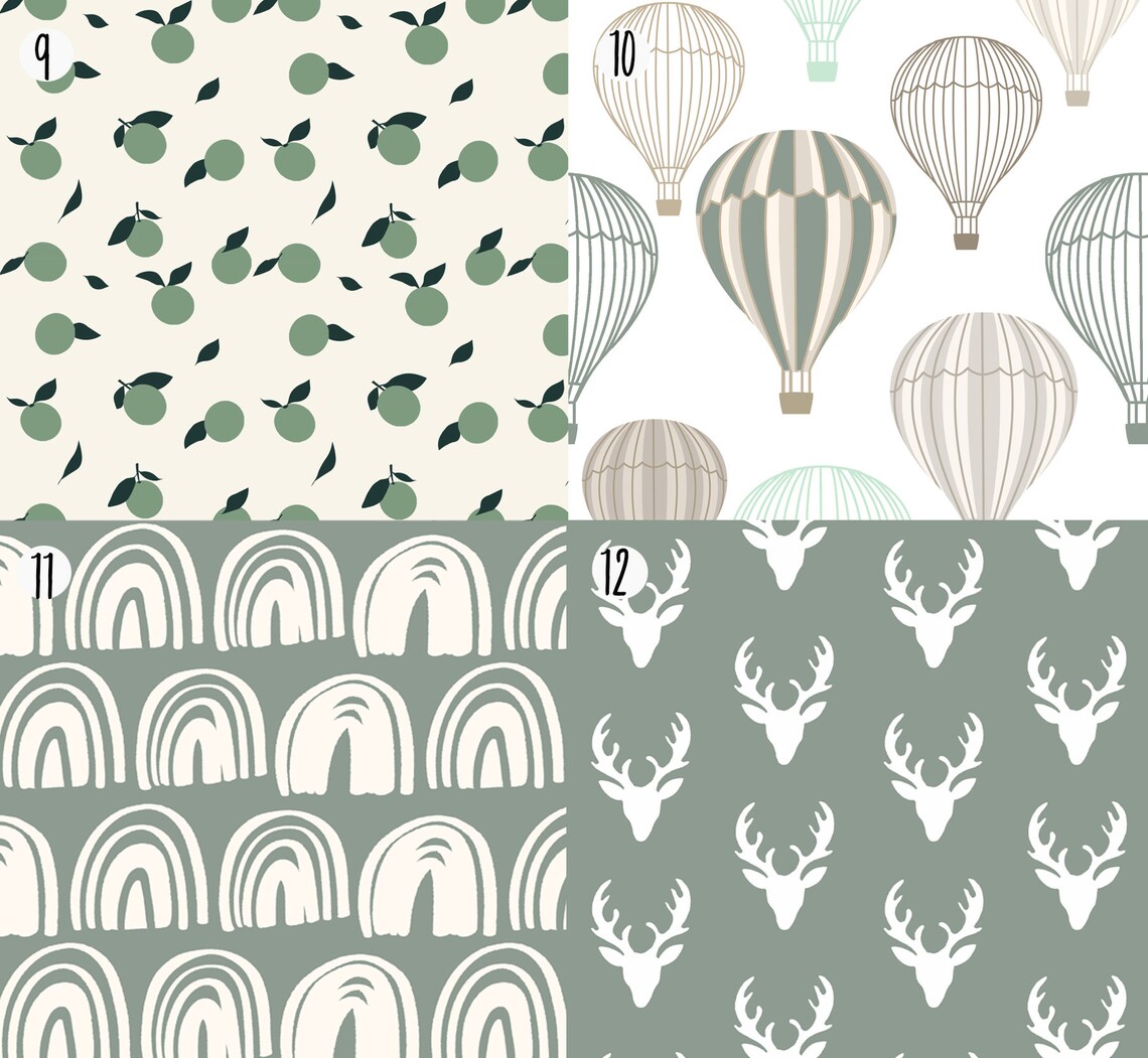 Baby Crib Bedding In Sage Green Crib Sheet Change Pad Cover Etsy