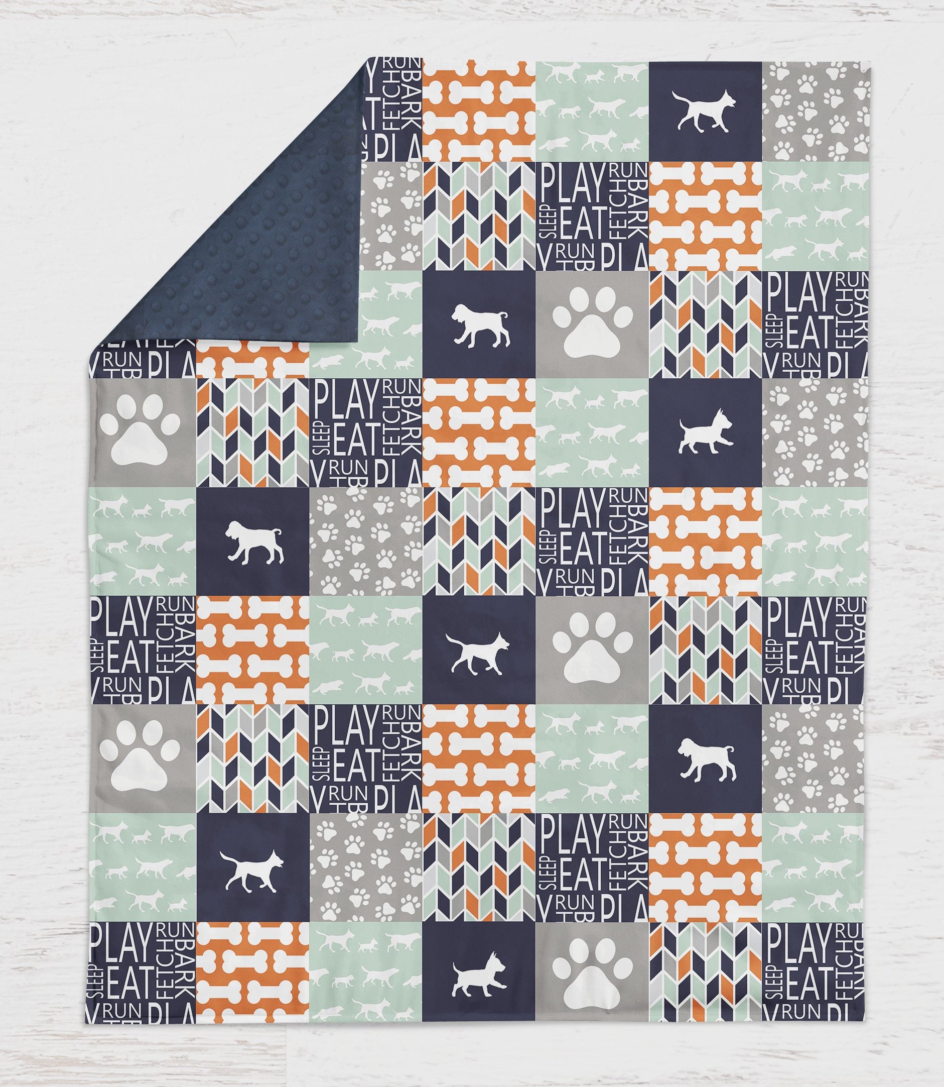 Baby Blanket In Puppy Dog Theme For Nursery Crib Bedding Set Etsy