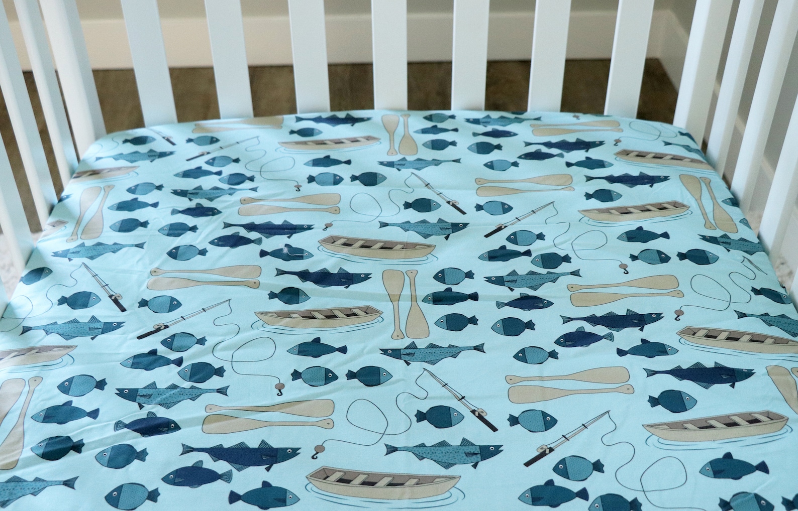 Fishing Crib Bedding Baby Boy Baby Bedding Great Outdoors Etsy