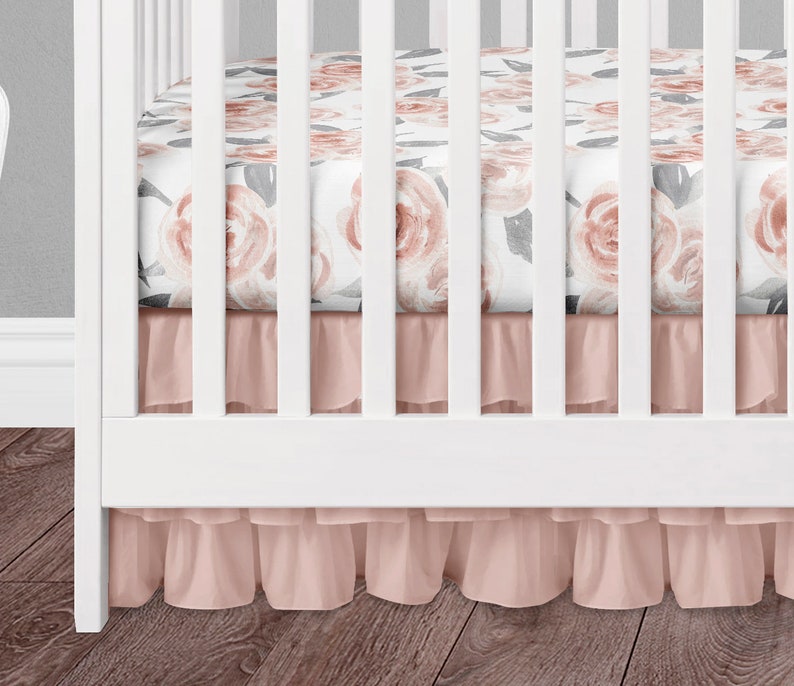 Baby Girl Crib Bedding Set Custom Floral Nursery Bedding Etsy