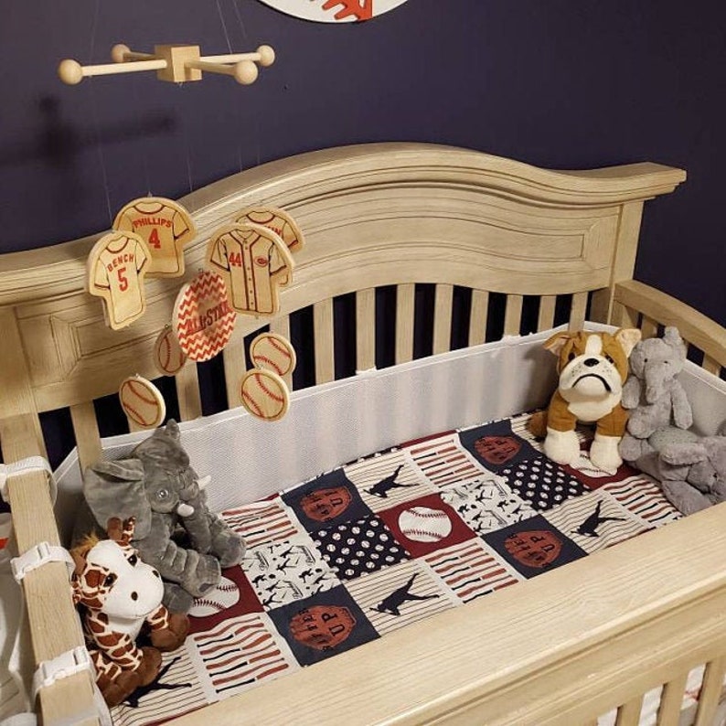 Baseball Crib Bedding for Baby Boy Nursery Sports Theme Crib Etsy
