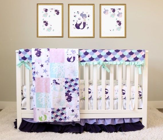 mermaid nursery bedding