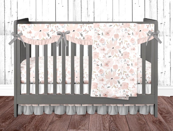 blush pink crib bedding