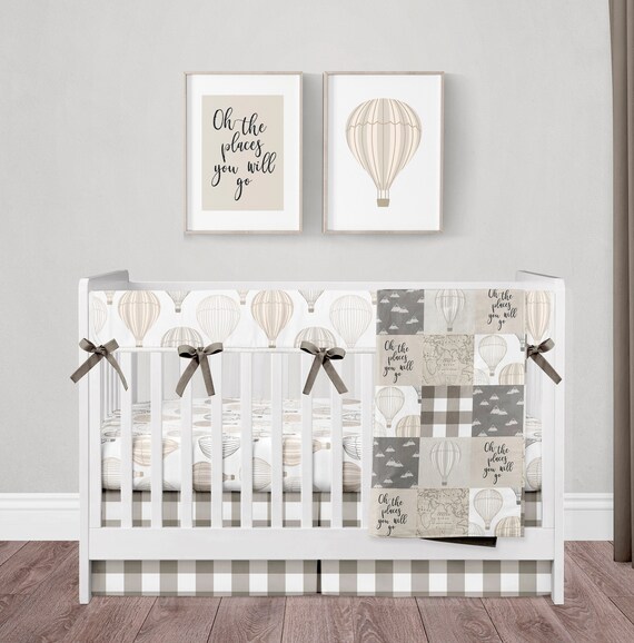 hot air balloon crib set