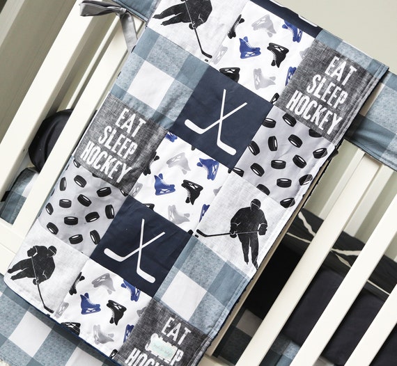 hockey crib bedding