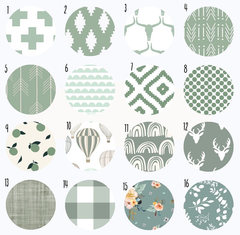 Baby Crib Bedding in Sage Green Crib Sheet Change Pad Cover Etsy