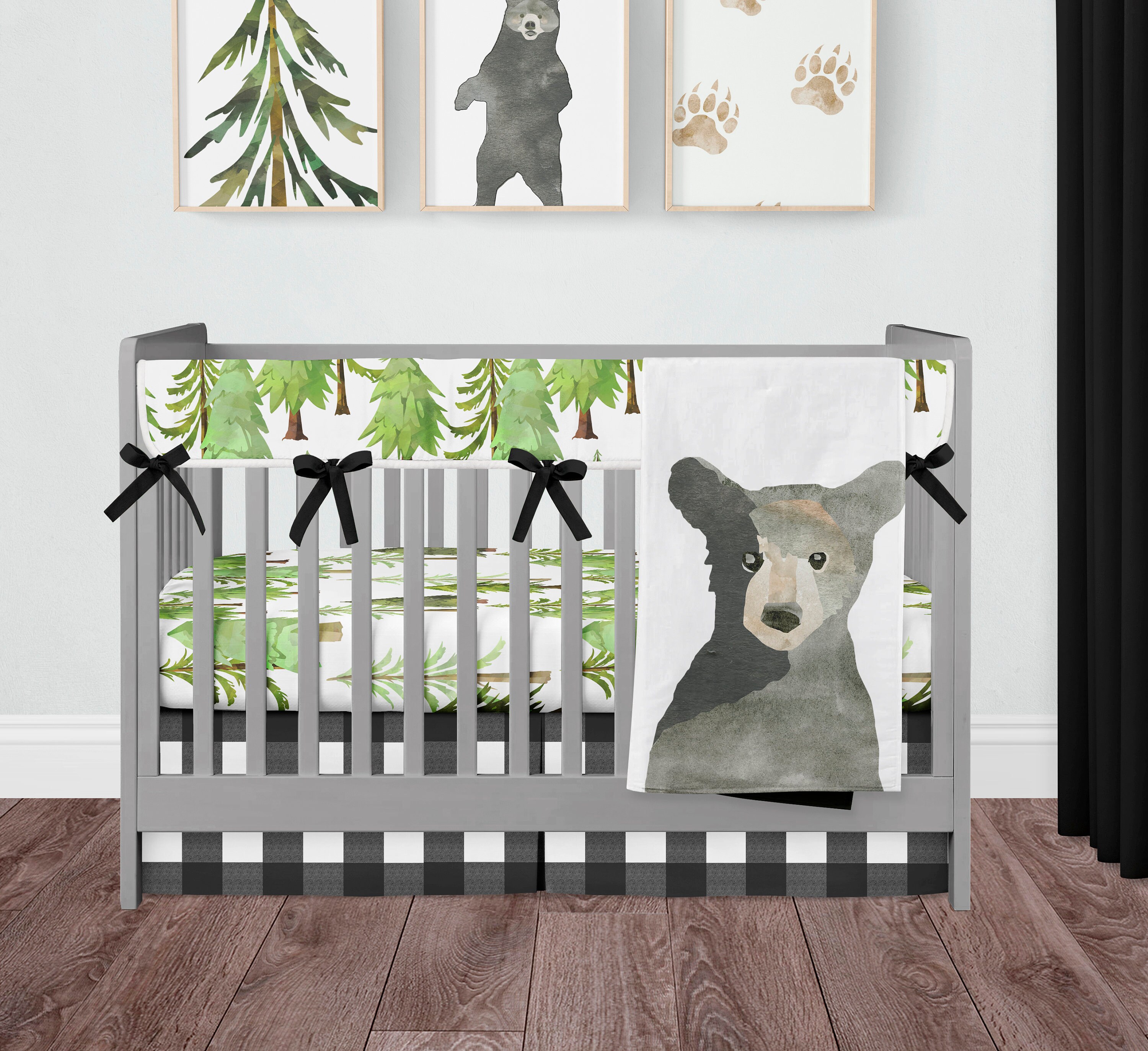 Tree Crib Bedding Set Woodland Baby Nursery Personalized Etsy Canada
