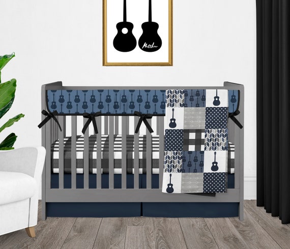 guitar crib bedding sets