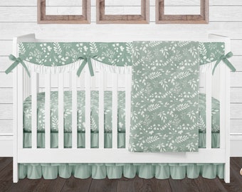 hunter green crib bedding