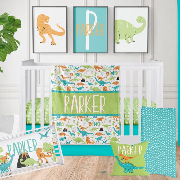 Aqua Crib Bedding Etsy