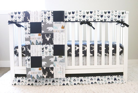 Ensemble De Literie De Berceau De Bebe Garcon Pepiniere De Etsy