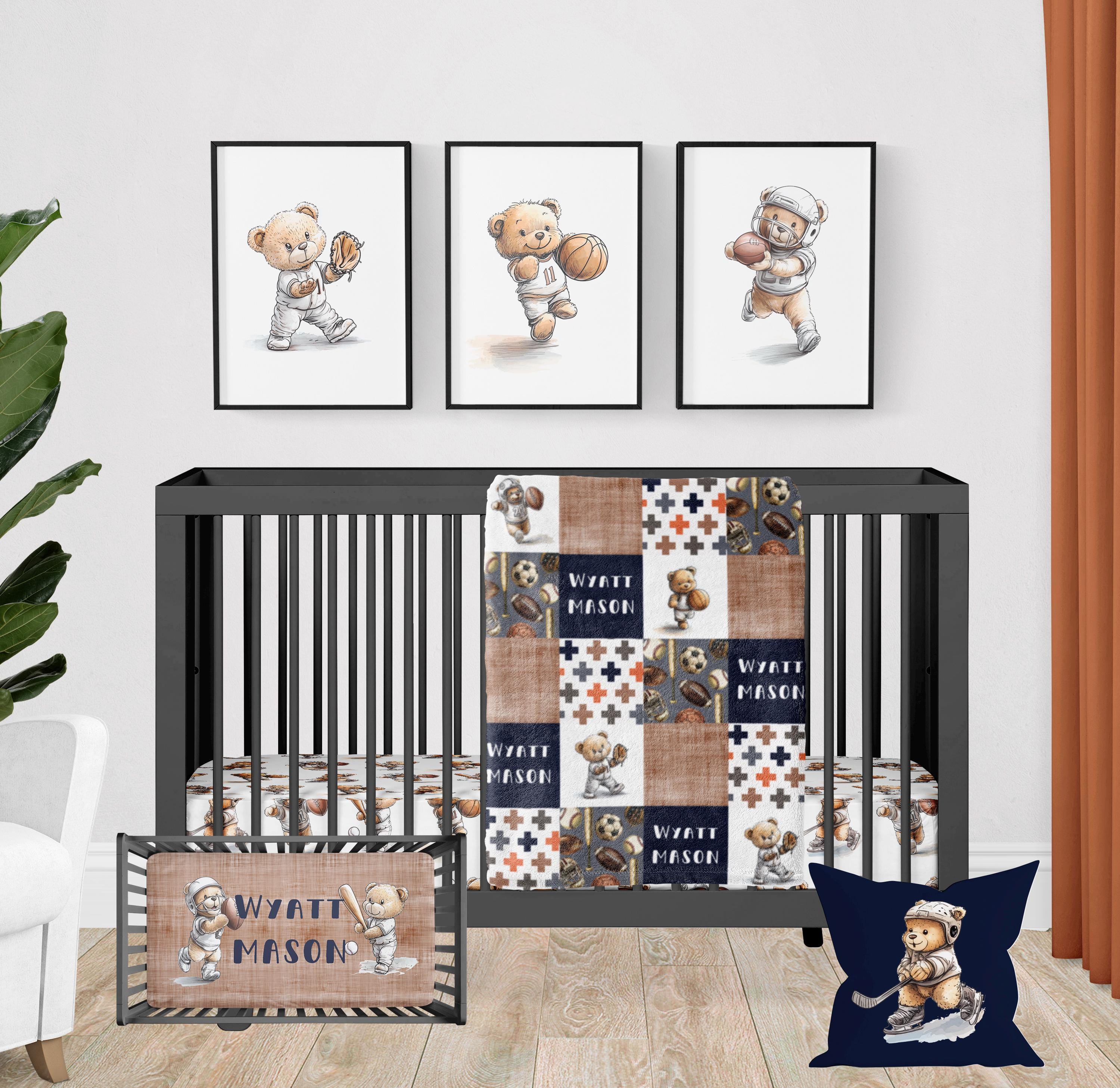 Baby Crib Brandream Sport Crib Bedding Sets For Boys Champ Dogs