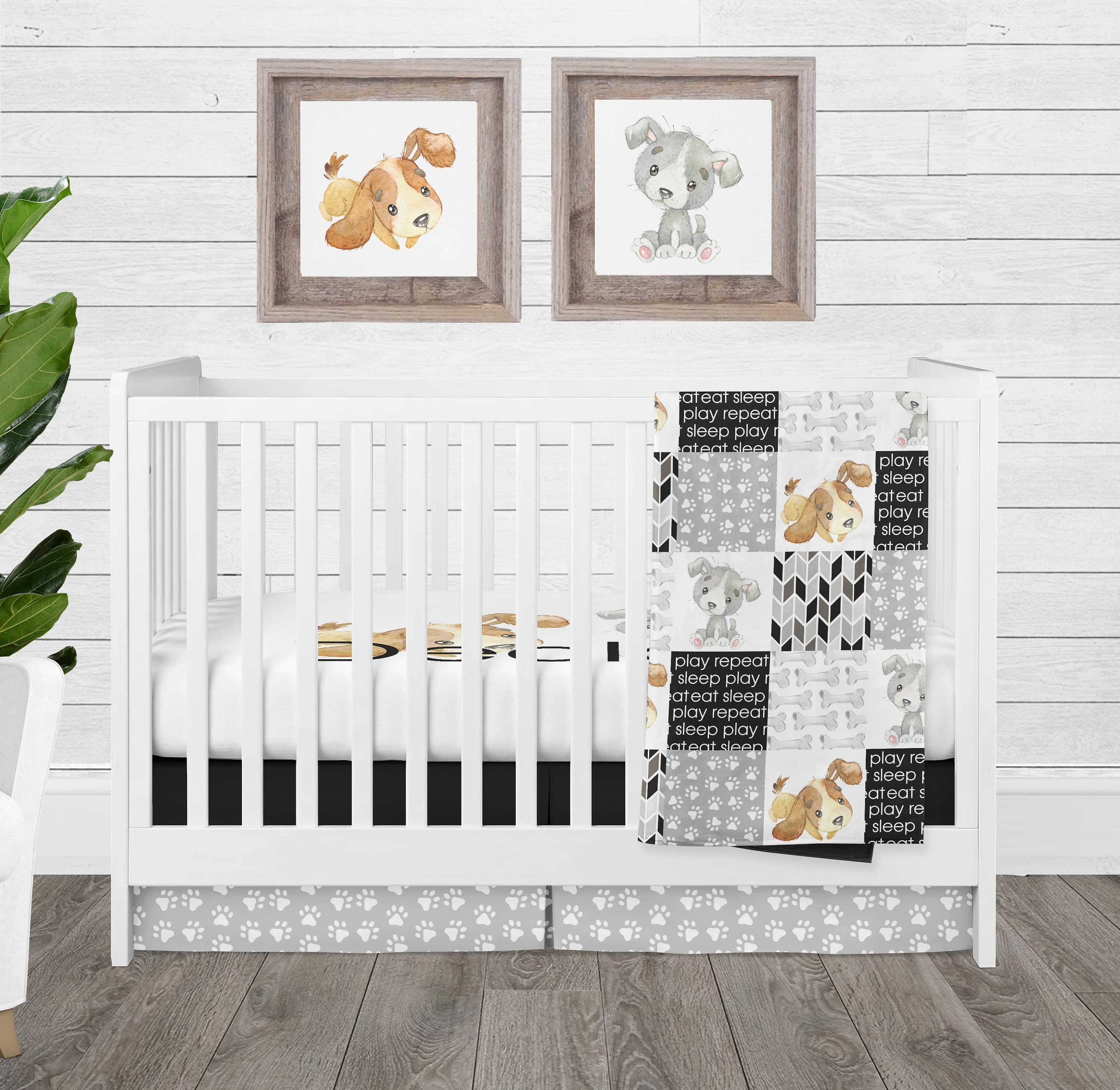 Baby Nursery Puppy Theme Crib Bedding Dog Baby Crib Set Etsy UK