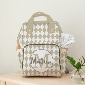 バッグ House on the Hill Parent Bag (Argyle) backpack-bag-in-blue